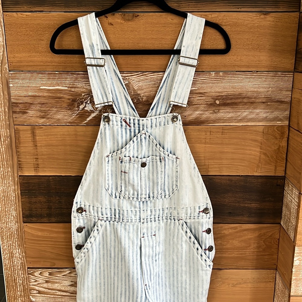 Faherty Railroad Stripe overalls